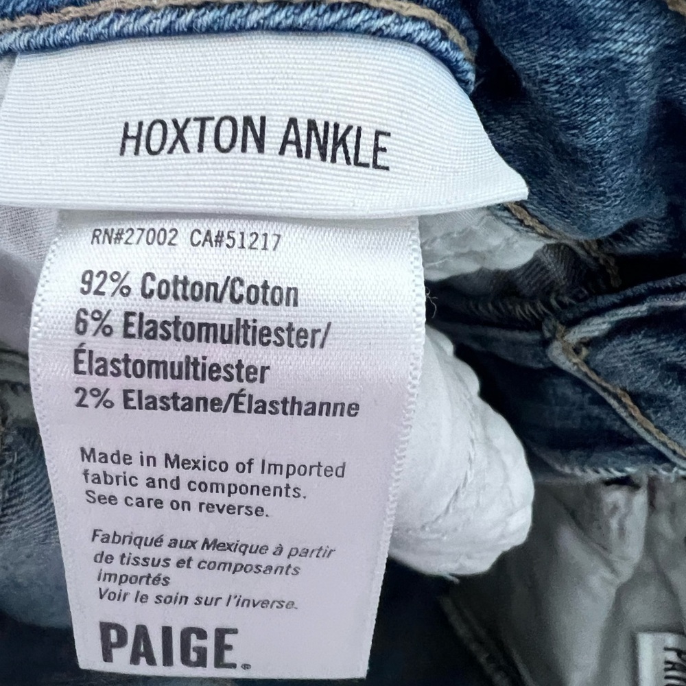 Paige Hoxton Ankle Jeans Classic Blue Women's Jeans - Picture 5 of 5